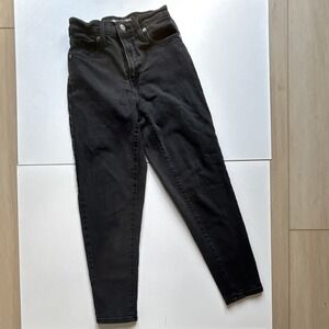 Levi's Women's High Waisted Mom Jeans Black Denim Size 25